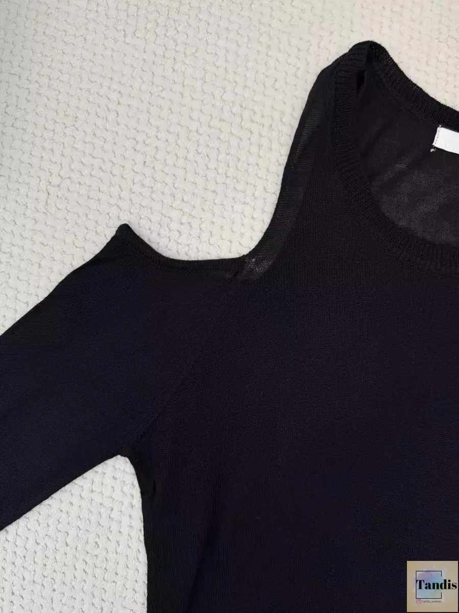 تونیک بافت مشکی مدل دار