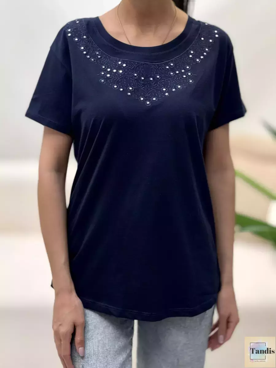 تیشرت یقه آینه کاری (چندرنگ)