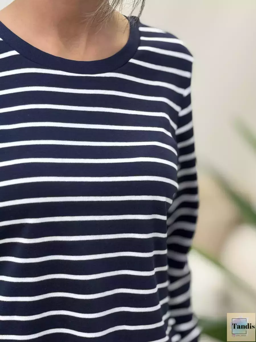 بلوز راه راه سرمه ای