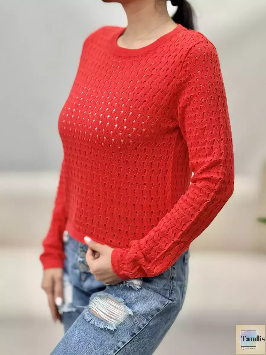 بافت denim(قرمز/سفید)