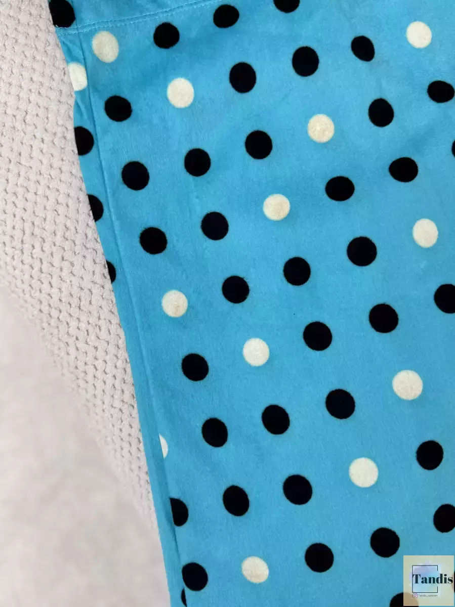 شلوار راحتی آبی خالدار تدی