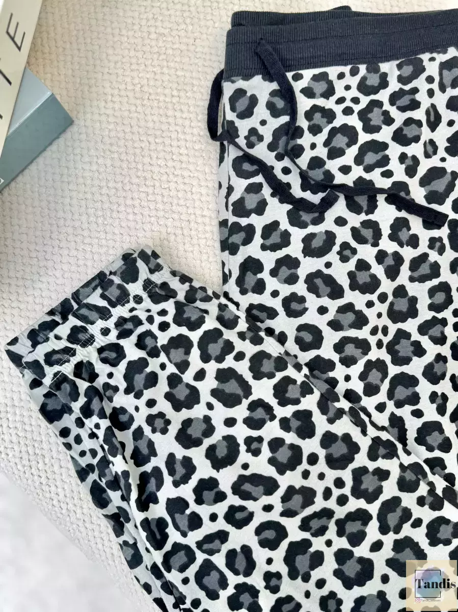 شلوارراحتی حراجی طوسی پلنگی