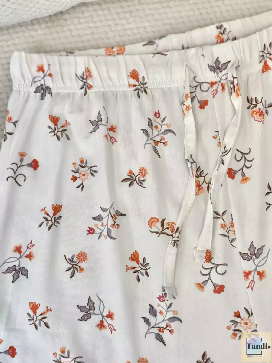 شلوار راحتی (سرخابی-سفید)