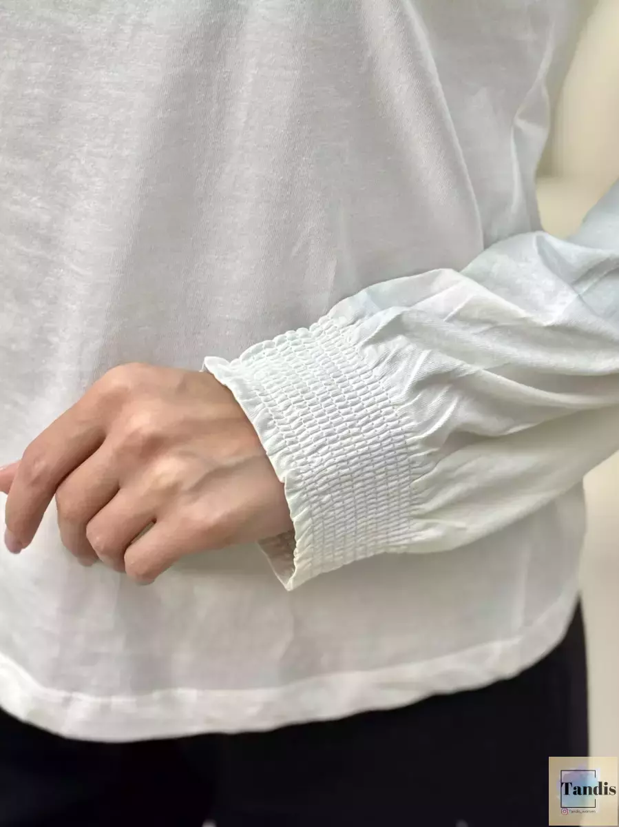 تیشرت آستین بلند سرشانه دکمه