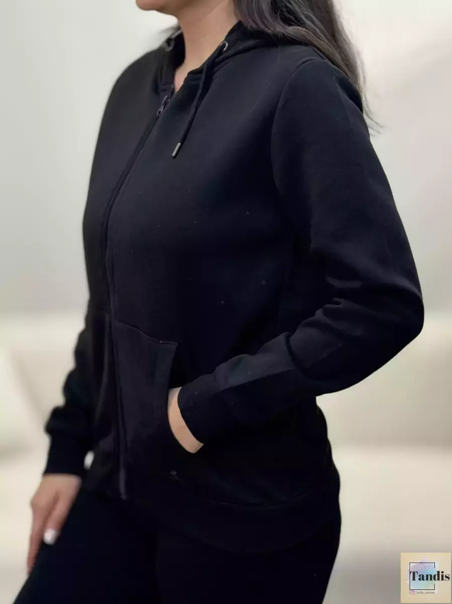 سویشرت کلاه دار مشکی