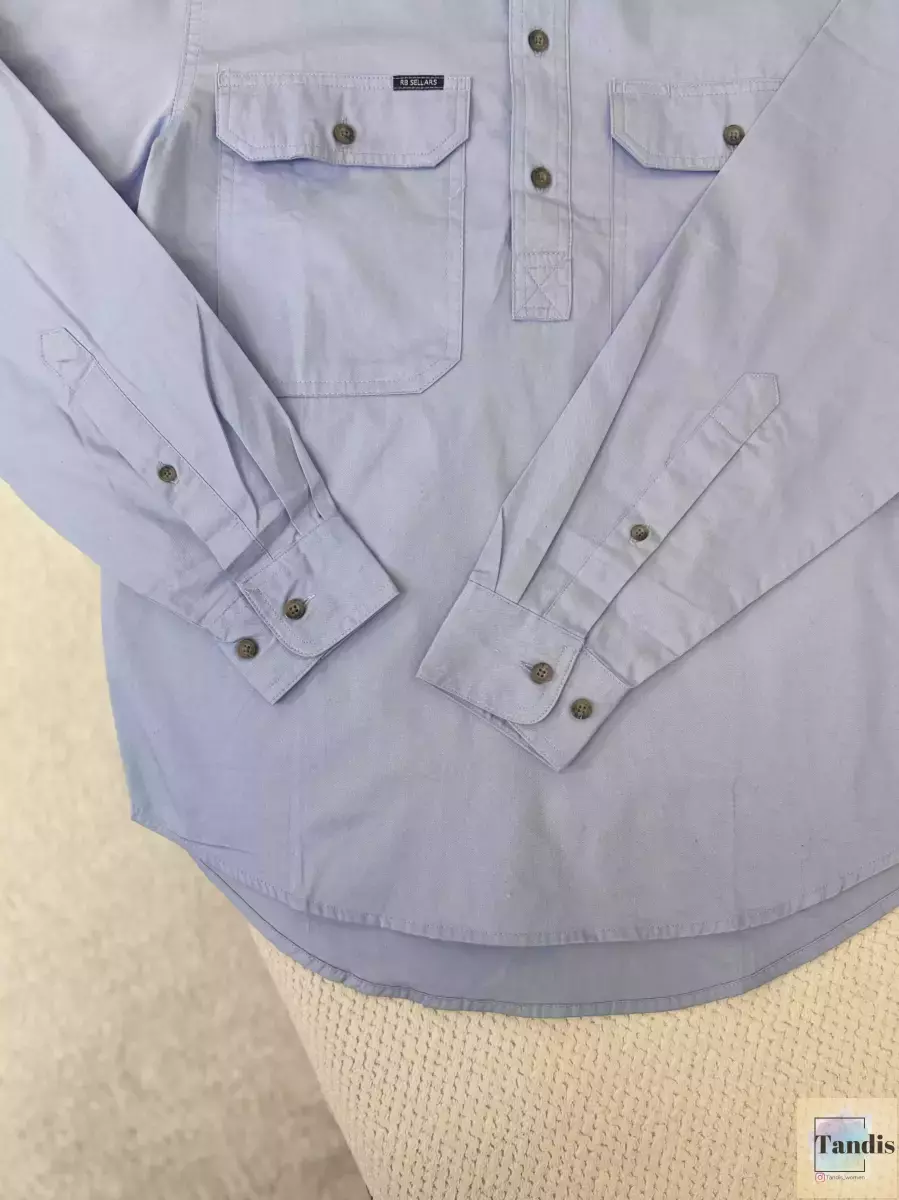 پیراهن مردانه آبی روشن(مدل ۴دکمه)