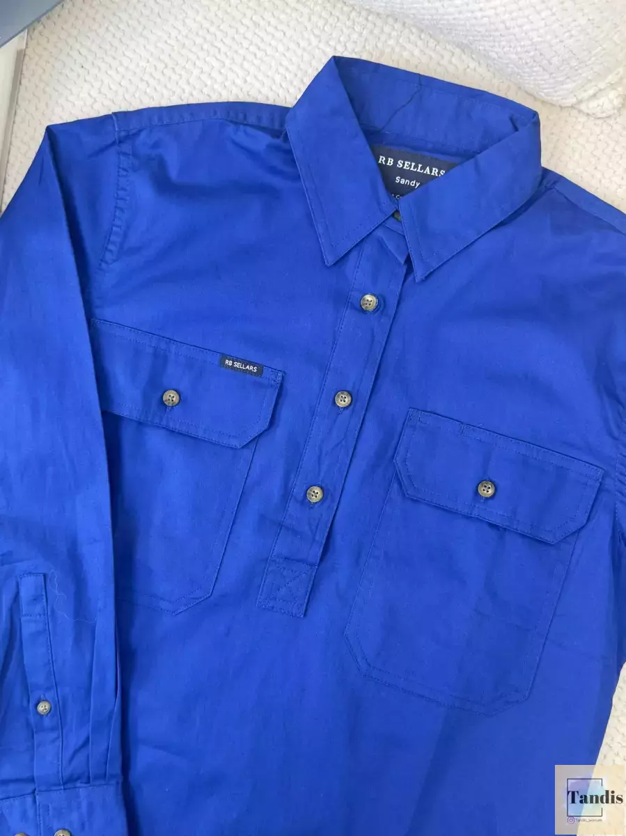 پیراهن مردانه آبی کاربنی(4دکمه)