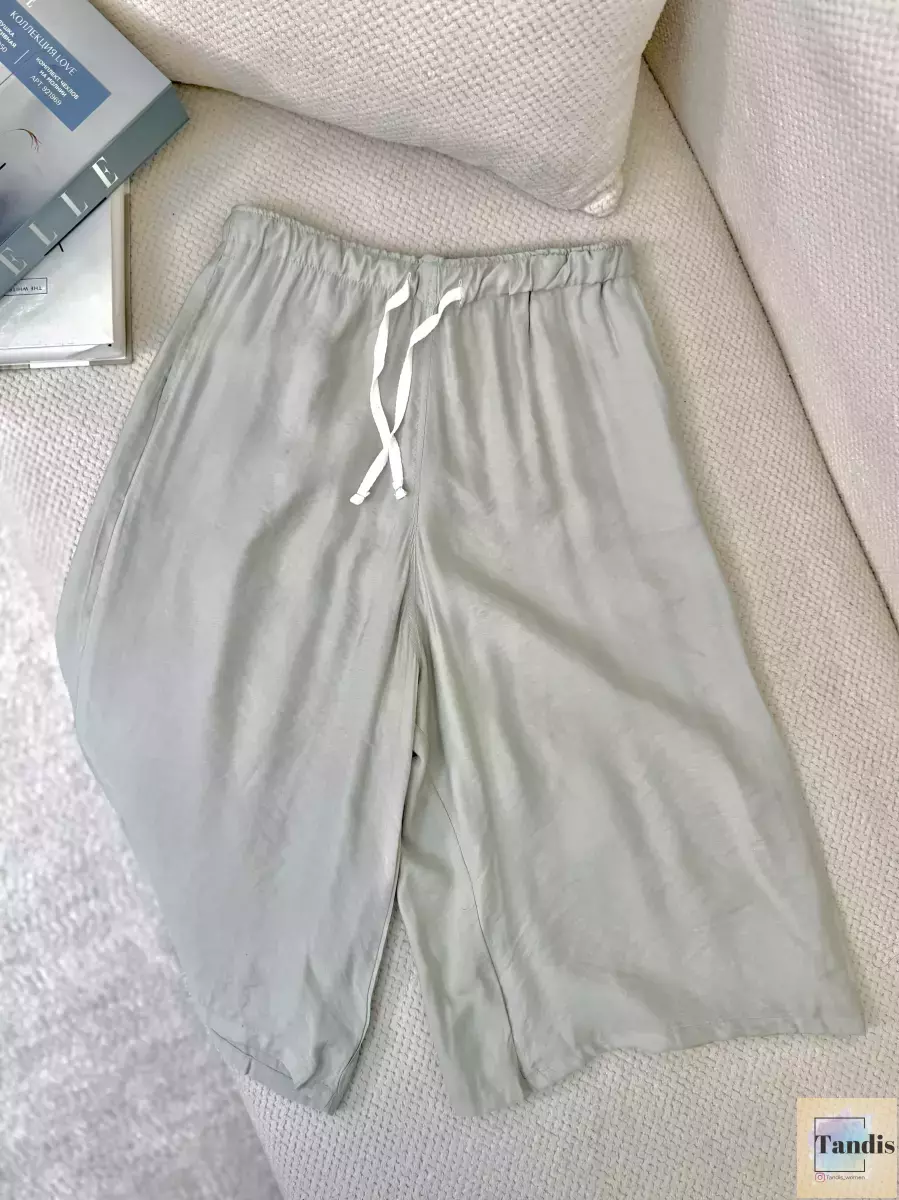 شلوارک نخی (سبز/سرمه ای/سفید)