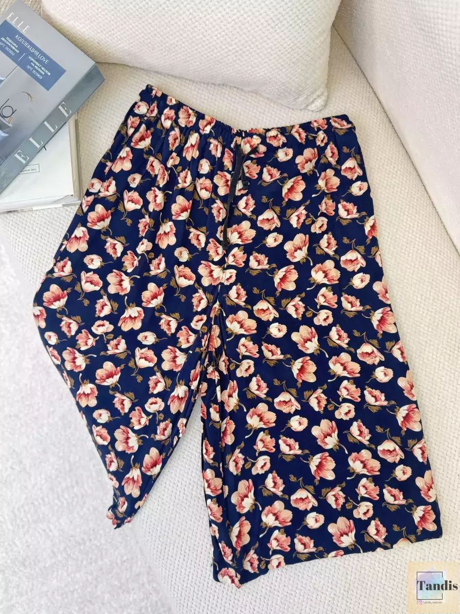 شلوارک نخی (سبز/سرمه ای/سفید)