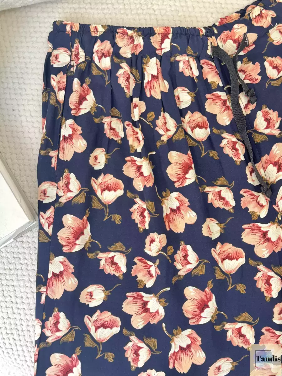 شلوارک نخی (سبز/سرمه ای/سفید)