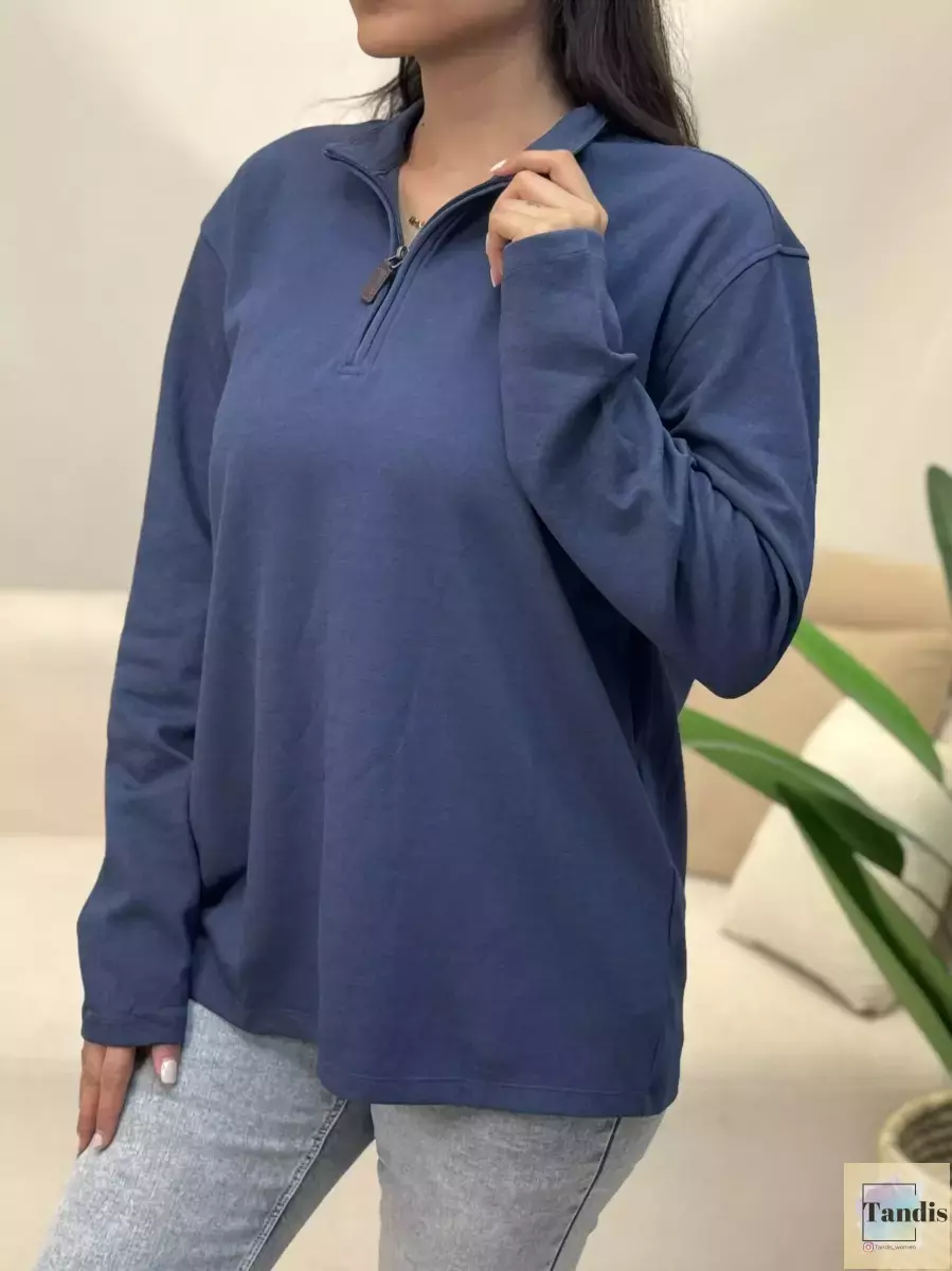 دورس نیم زیپ (کرم/سرمه ای)