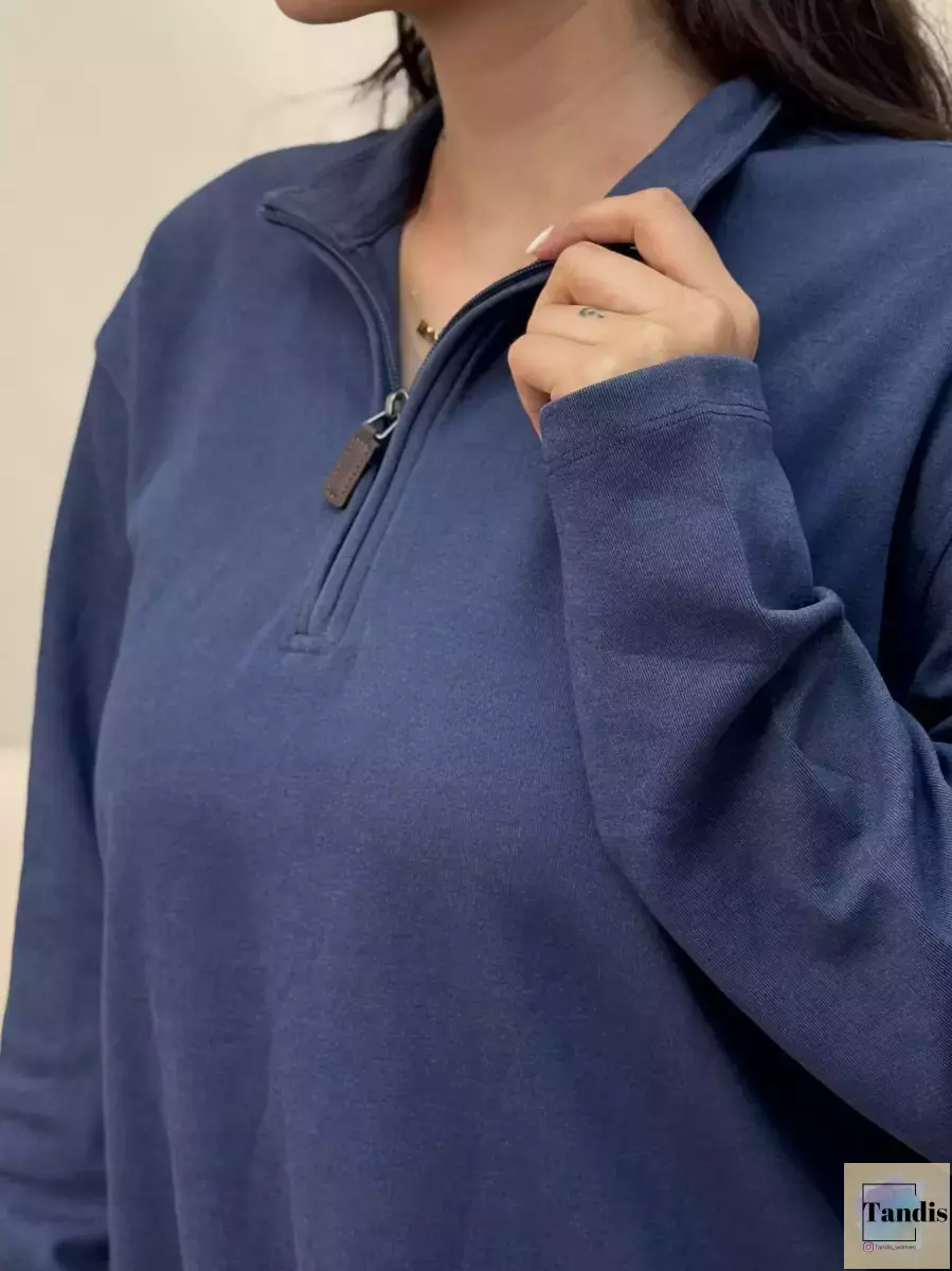 دورس نیم زیپ (کرم/سرمه ای)