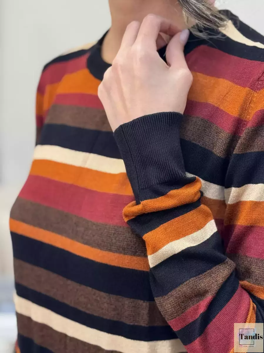 بافت راه راه رنگی h&m