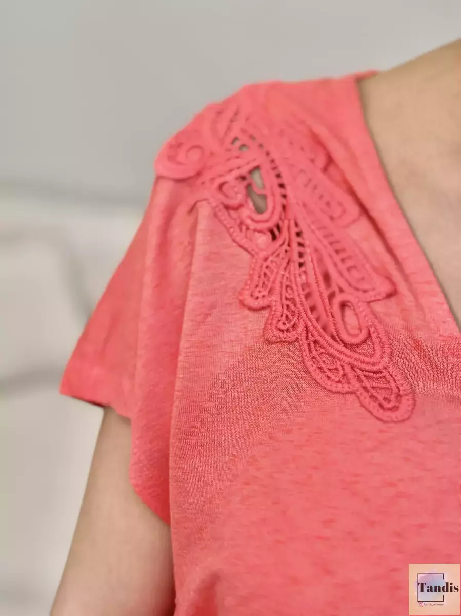 تیشرت سرشانه گیپور (2رنگ)