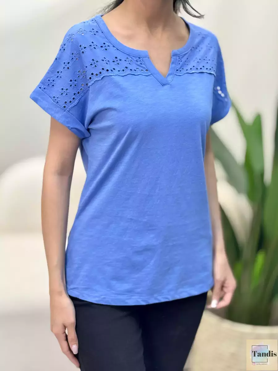 تیشرت یقه هفت خامه دوزی