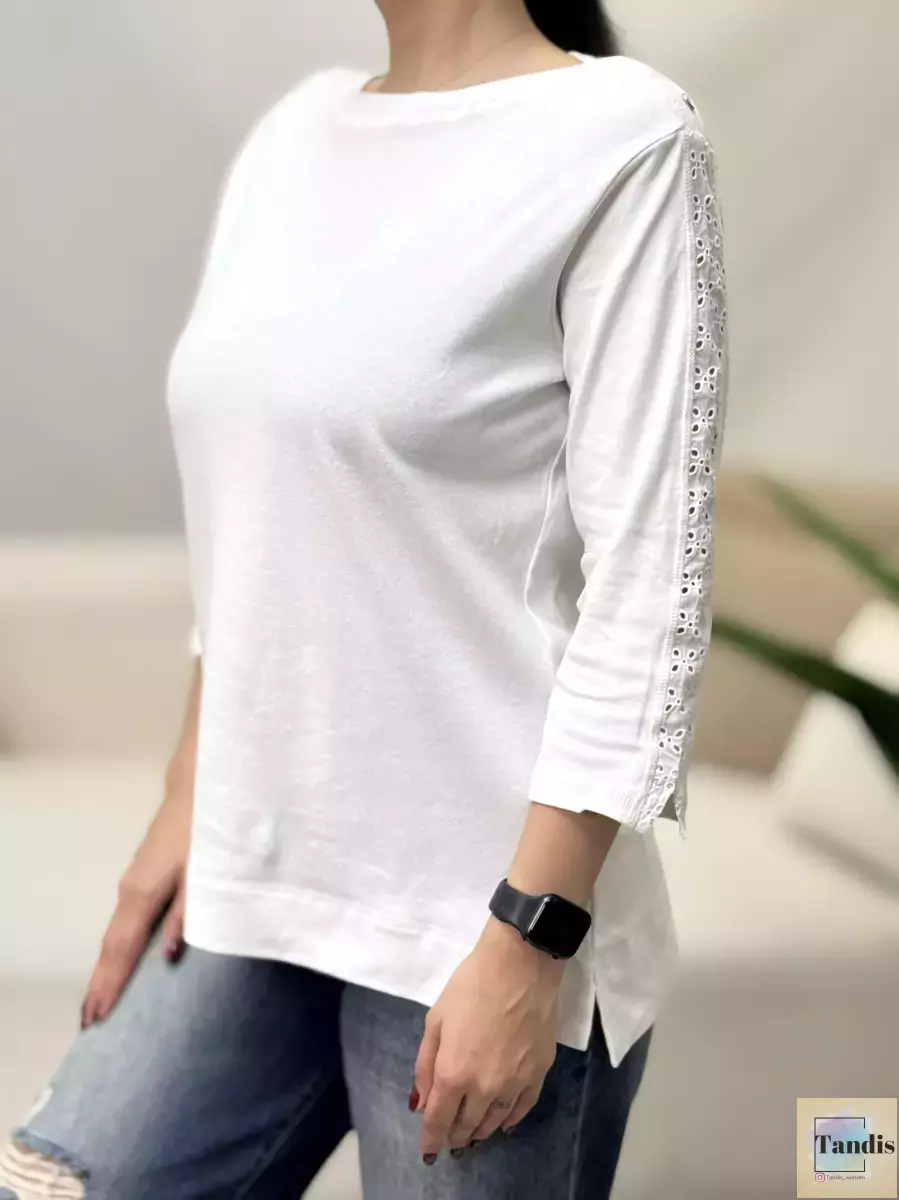 بلوز آستین بلند خامه دوزی