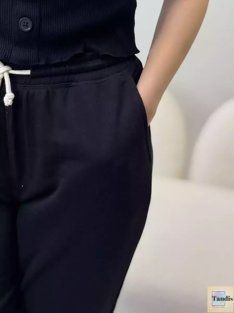 شلوار اسلش مشکی پایین گت