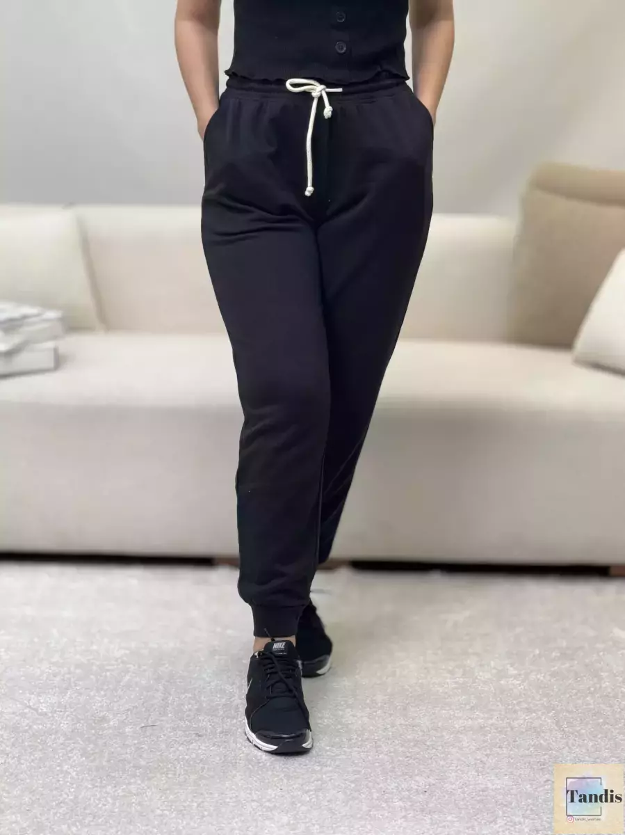شلوار اسلش مشکی پایین گت