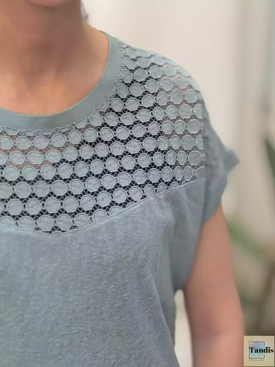 تیشرت only گیپور دار(رنگبندی)