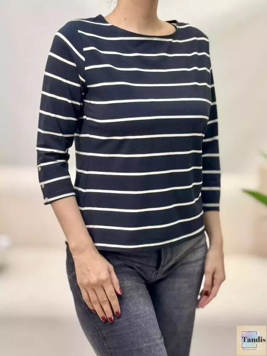 تیشرت آستین دکمهc&a(راه راه)