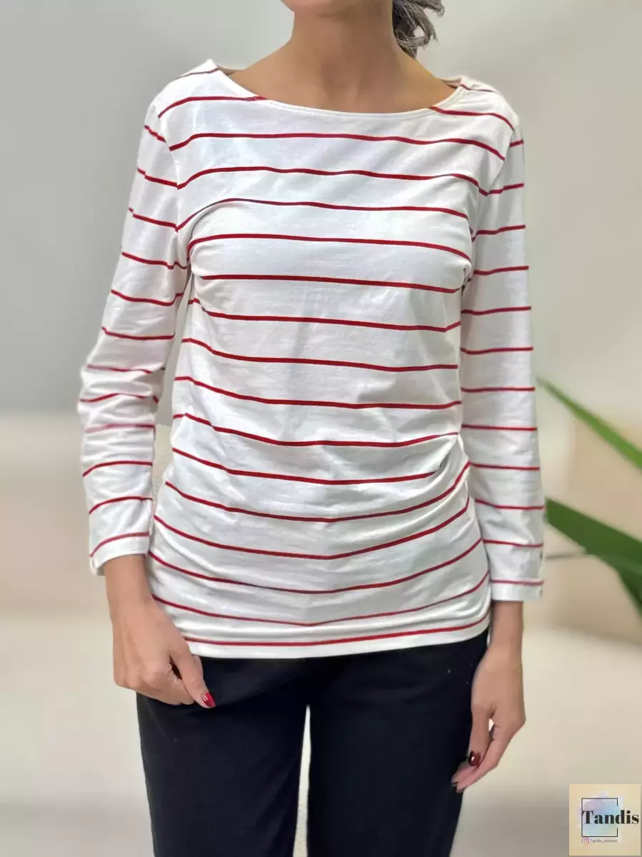 تیشرت آستین دکمهc&a(راه راه)