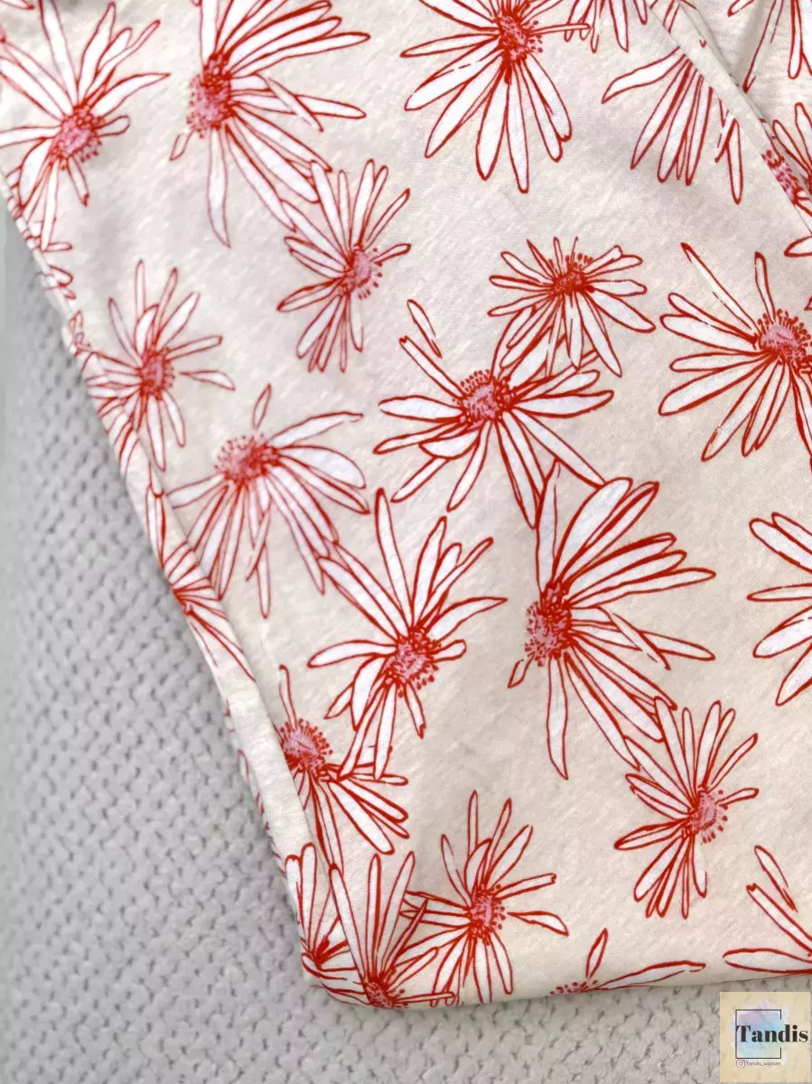 شلوار راحتی گلبهی طرح گل anko