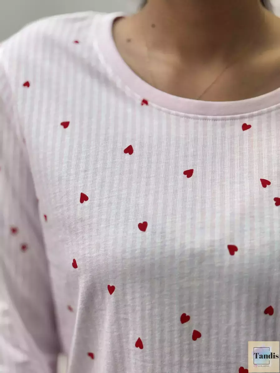 بلوز پاییزه راه راه صورتی