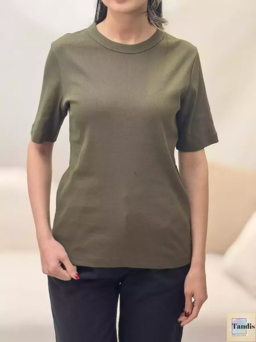 تیشرت  آستین کوتاه cotton(مشکی/سبز)