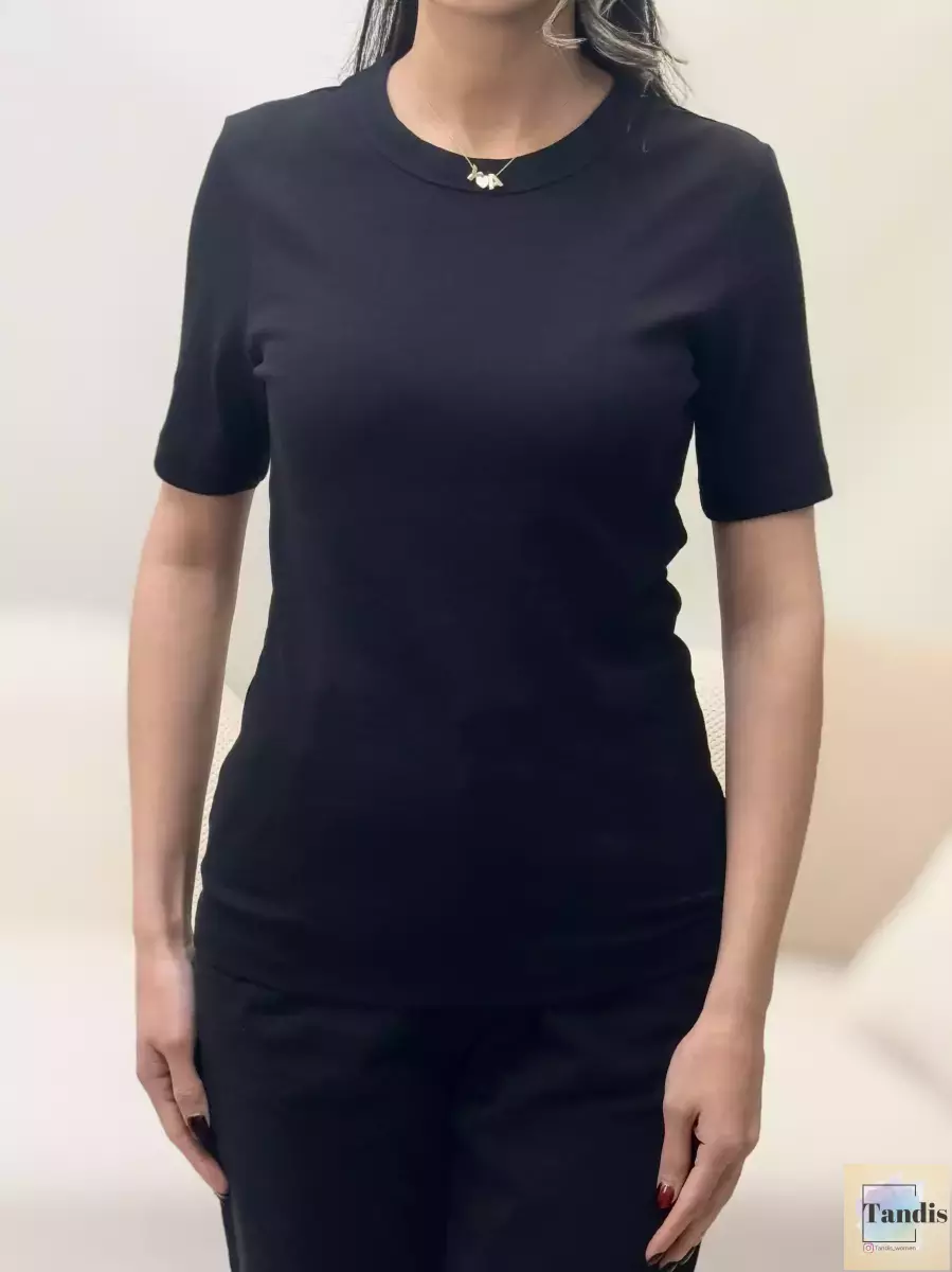 تیشرت  آستین کوتاه cotton(مشکی/سبز)