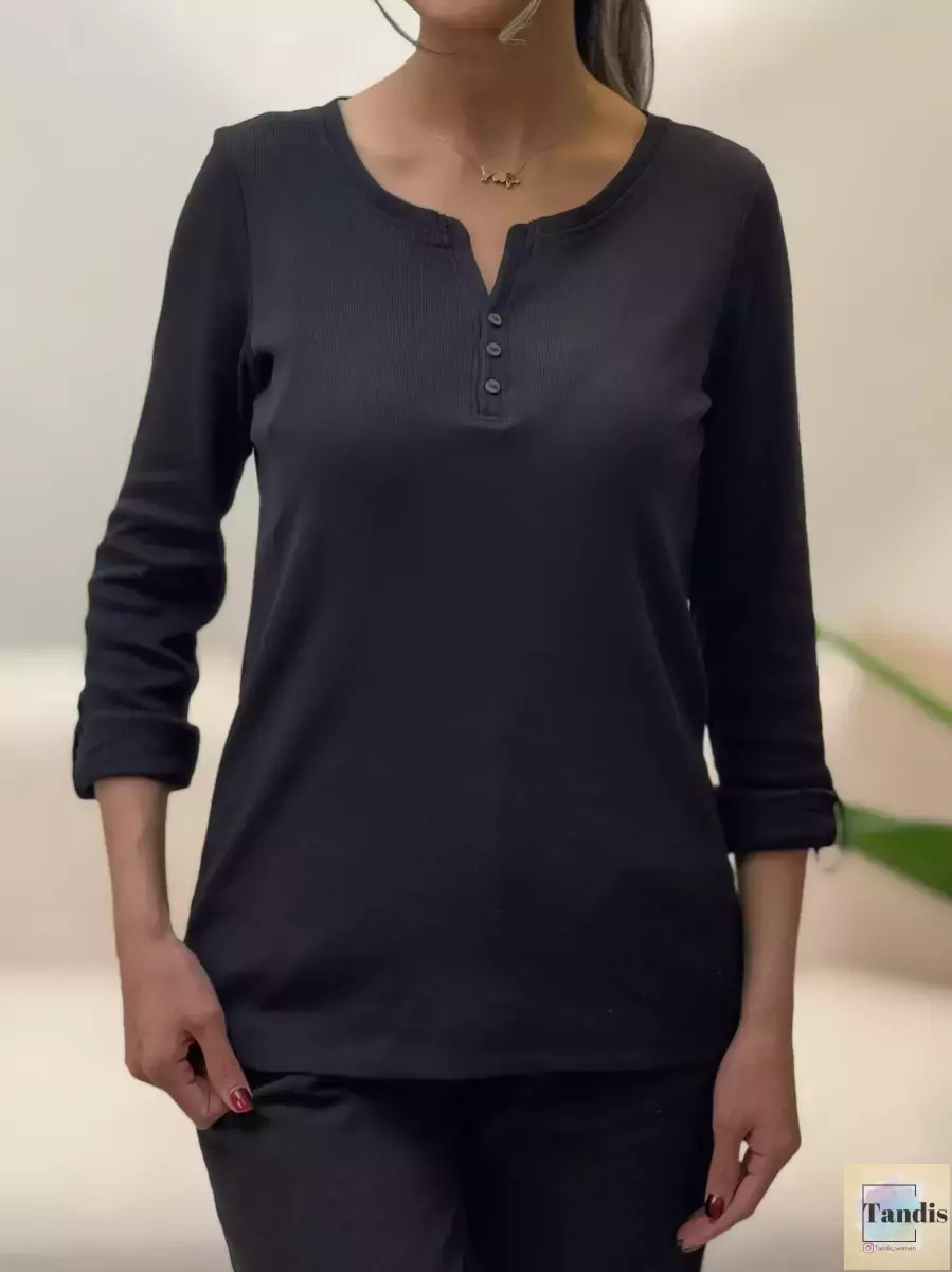 تیشرت کبریتی 3 دکمه (TOM Tailor)