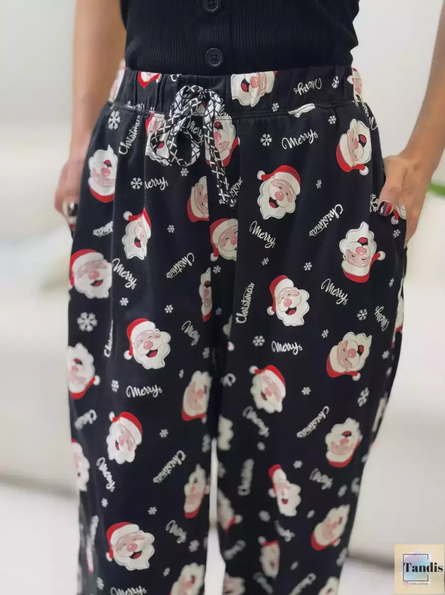 شلوار راحتی  بابانوئل مشکی