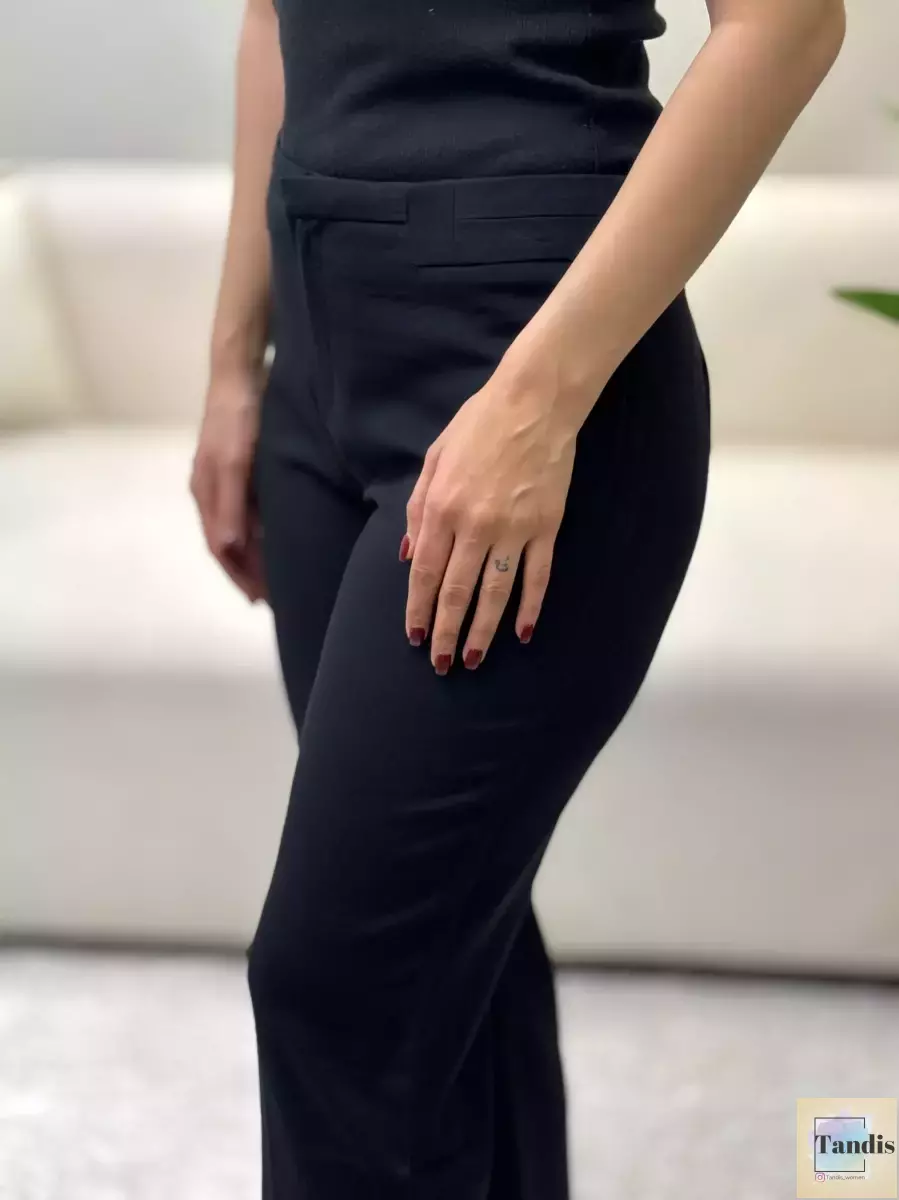 شلوار کرپ مشکی m&s