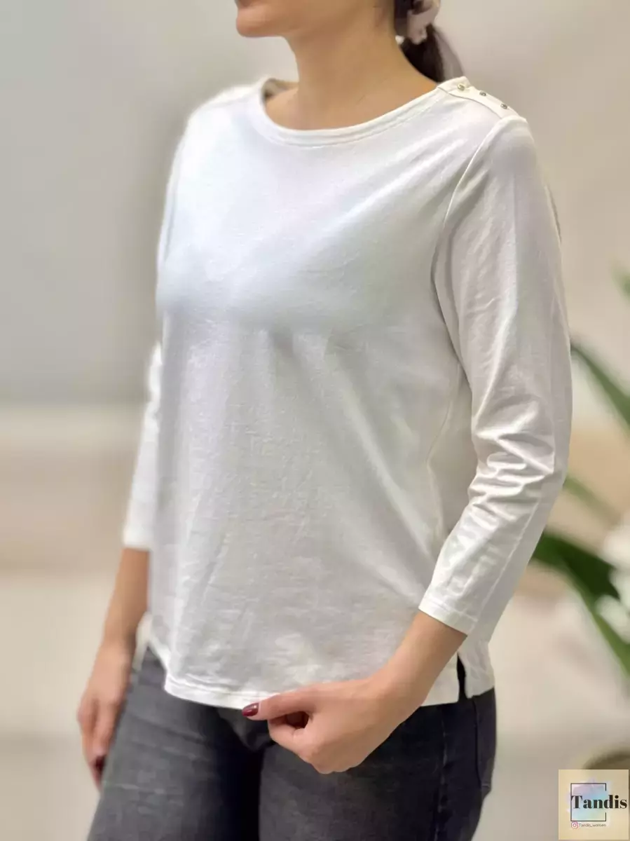 بلوز سرشانه دکمه woman