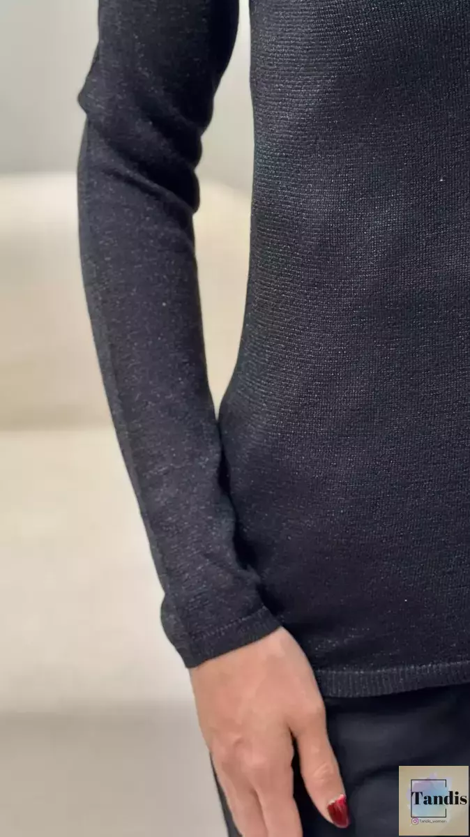 بافت جلو دکمه مشکی لمه