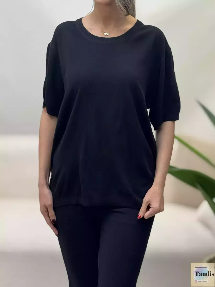 بافت آستین کوتاه پاپایا(3رنگ)