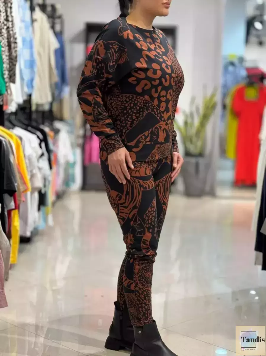 ست پلنگی زمینه مشکی