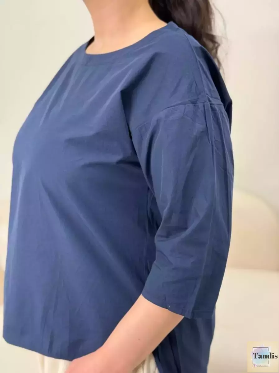 شومیز ساده(سرمه ای/سفید)
