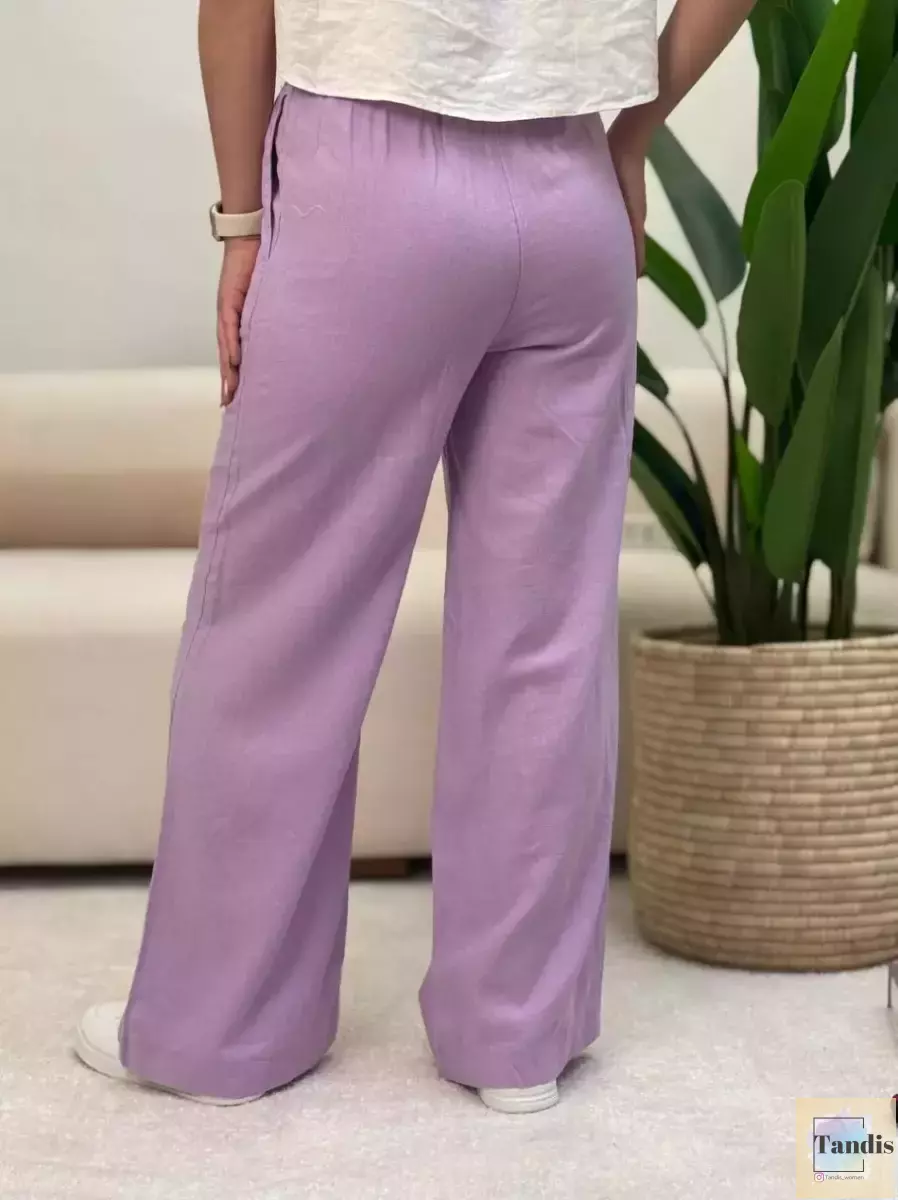 شلوار لینن بگ(4رنگ)