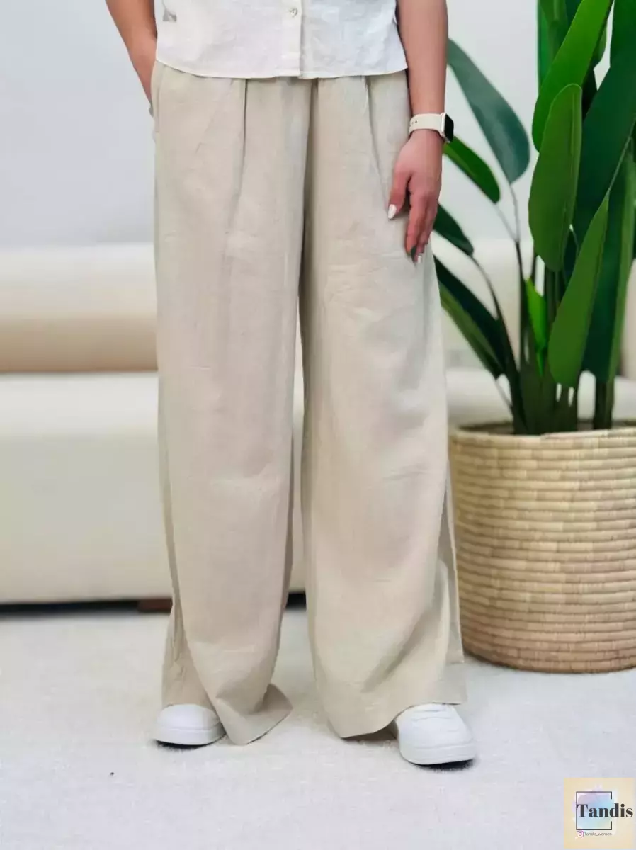 شلوار لینن بگ(4رنگ)