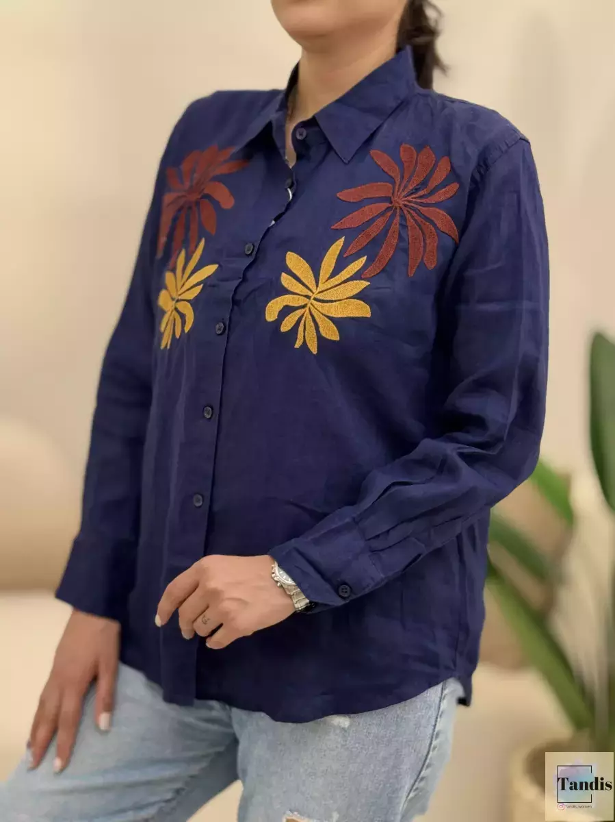 شومیز لینن گلدوزی
