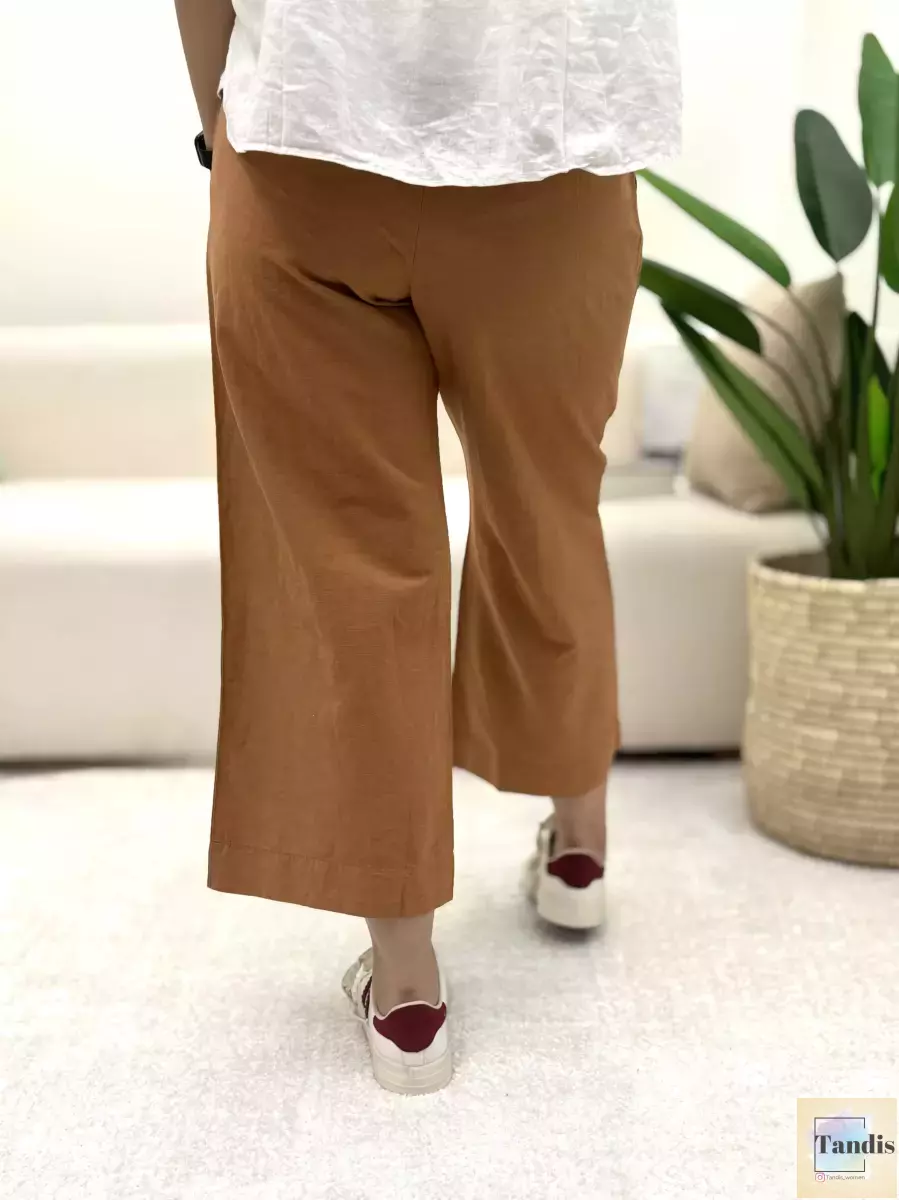 شلوار لینن کمربند دار (4رنگ)