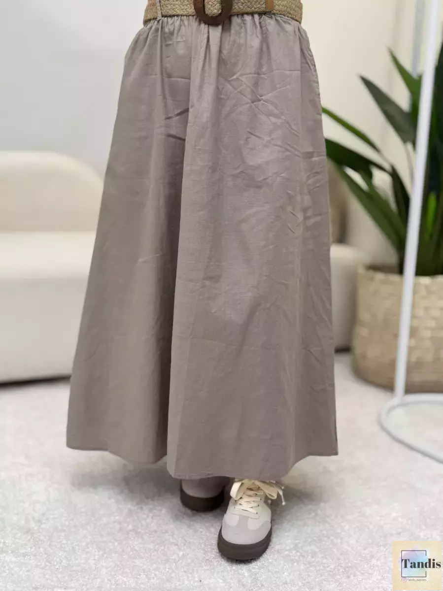 دامن لینن زارا بدون دکمه
