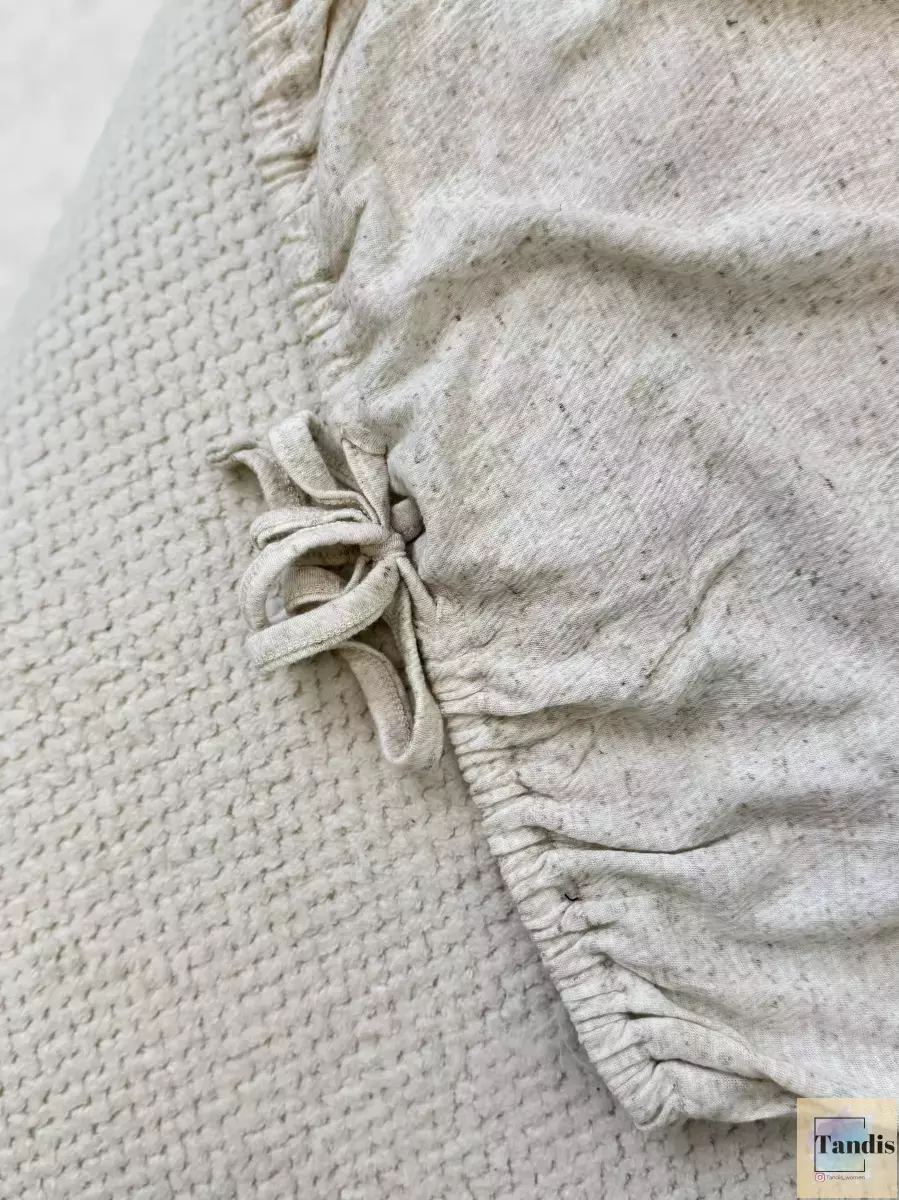 تاپ جلو گیپور(2رنگ)کرم و بنفش