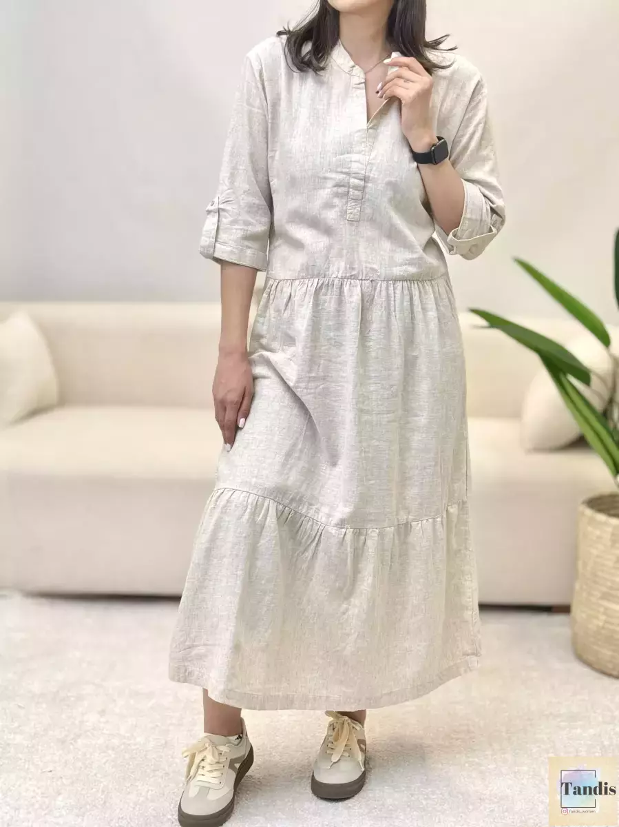 پیراهن لینن ساده و طرحدار دفکتو