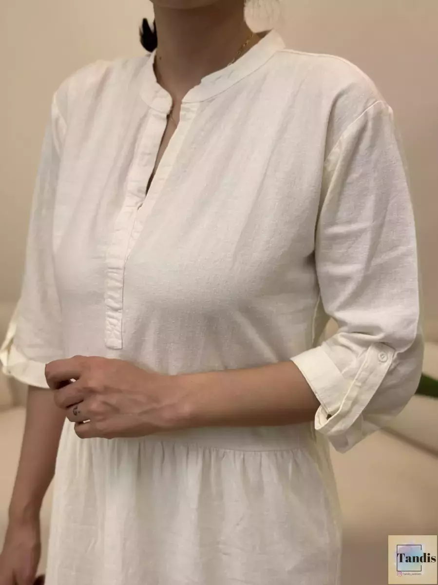 پیراهن لینن ساده و طرحدار دفکتو