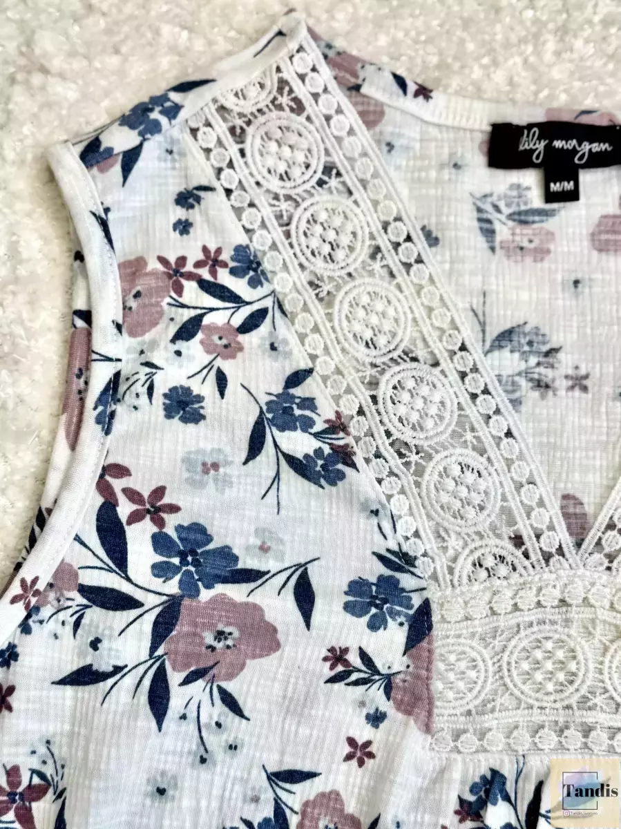 تاپ جلو گیپور(2رنگ)کرم و بنفش