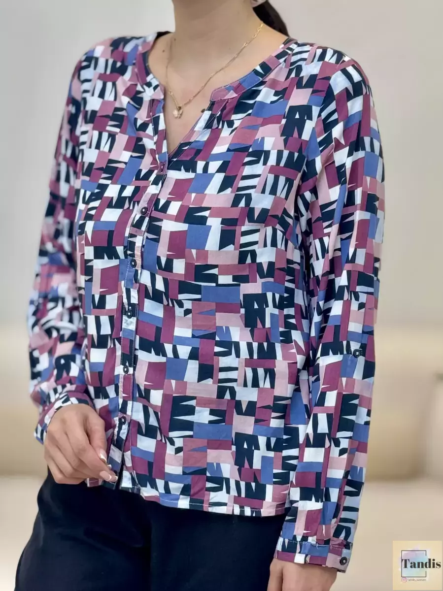 شومیز طرحدار رنگی