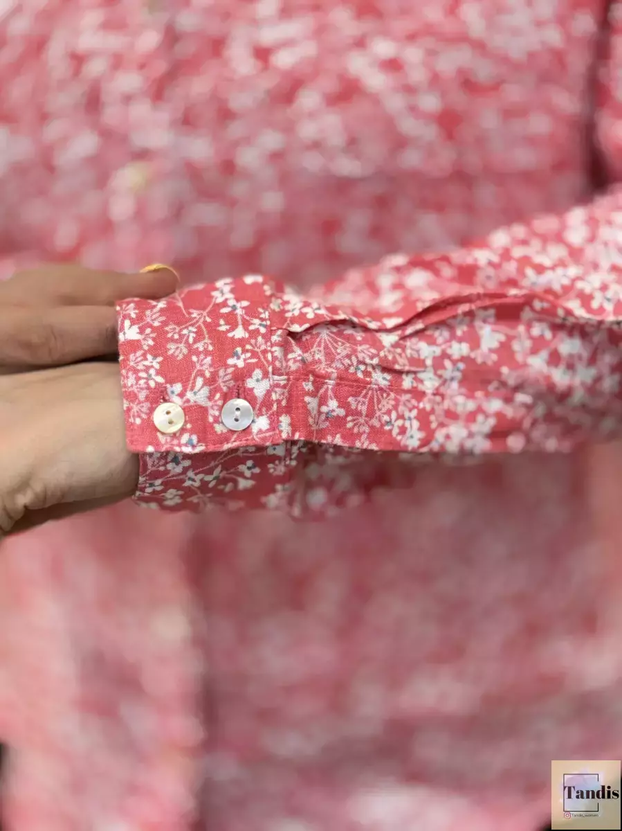 شومیز گلدار گلبهی