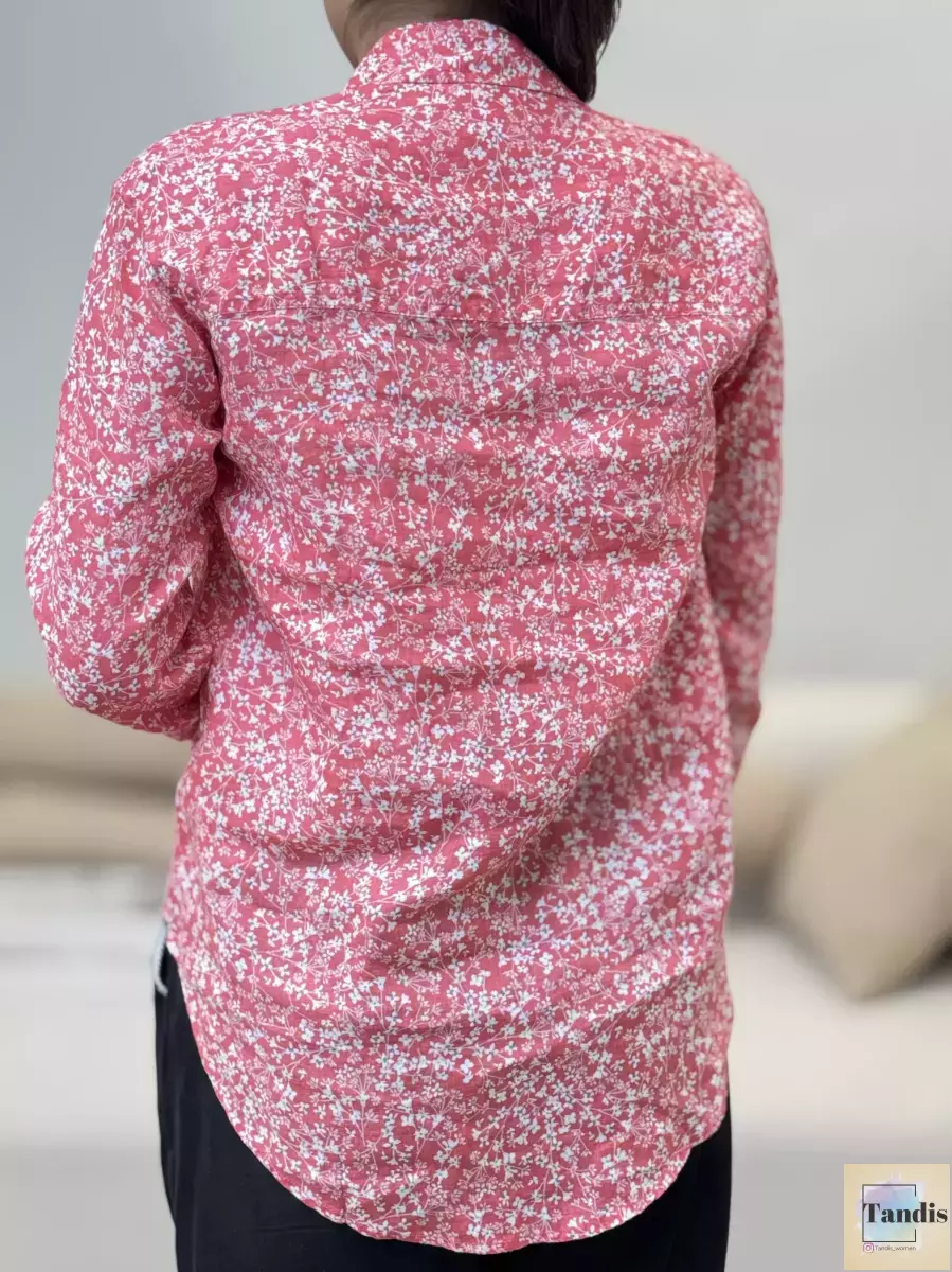شومیز گلدار گلبهی