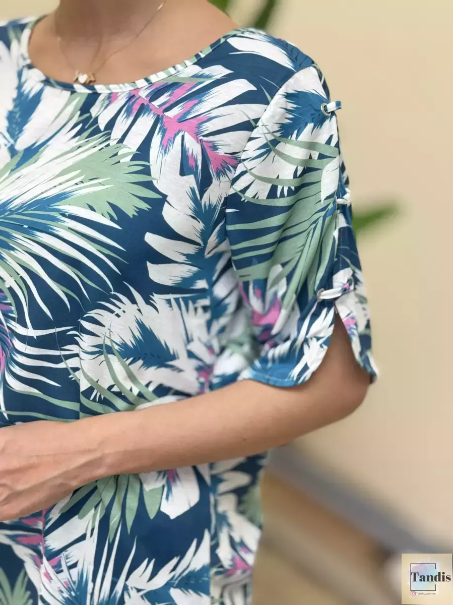 تیشرت طرح برگ هاوایی جدید